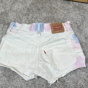 Levi's Women's White and Pastel Jean Shorts